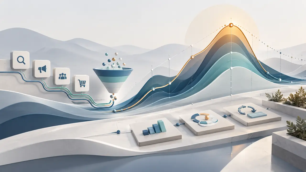 Tableau de bord de performance marketing illustrant l'évolution saisonnière des coûts d'acquisition